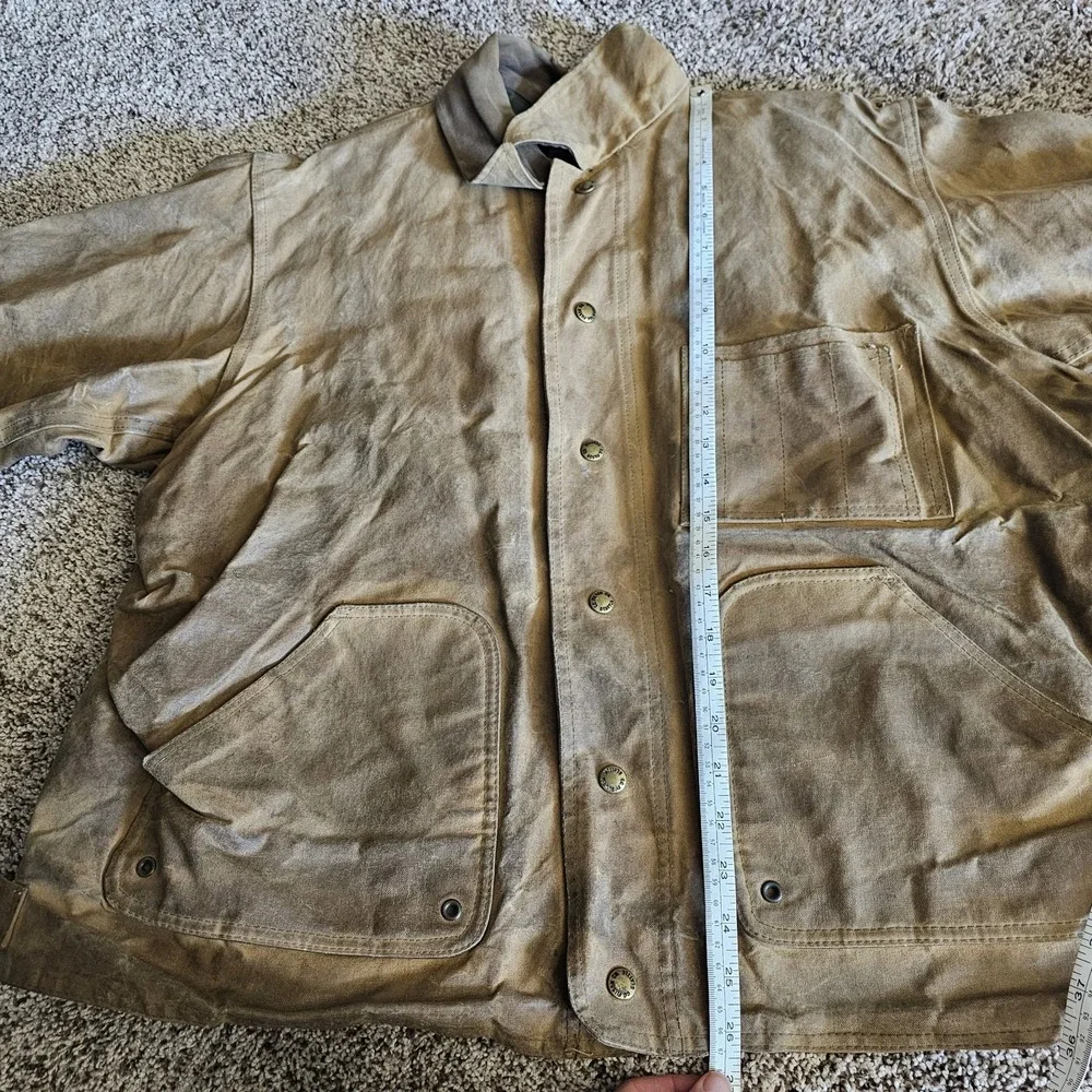 1990s Vintage XL Filson C.C. Klondike Tin Cloth Field Oil Finished Jacket Lined